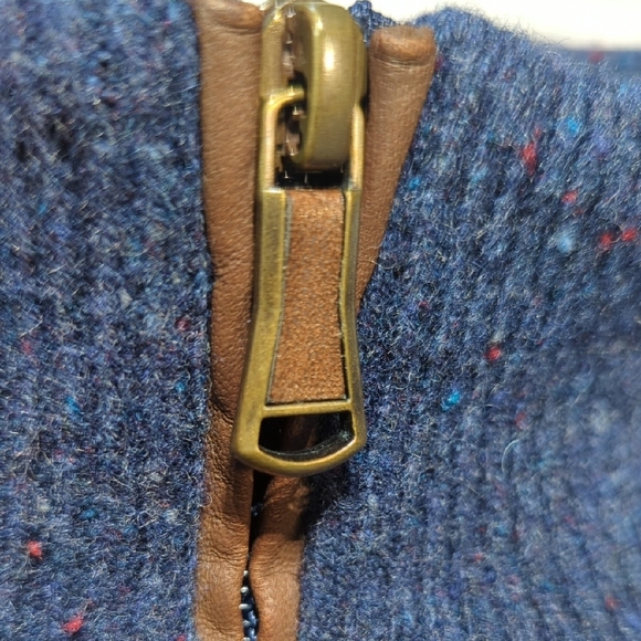 Orvis Men's Navy Zip-Up Sweater 100% WOOL... AMAZING!!! - Picture 4 of 14